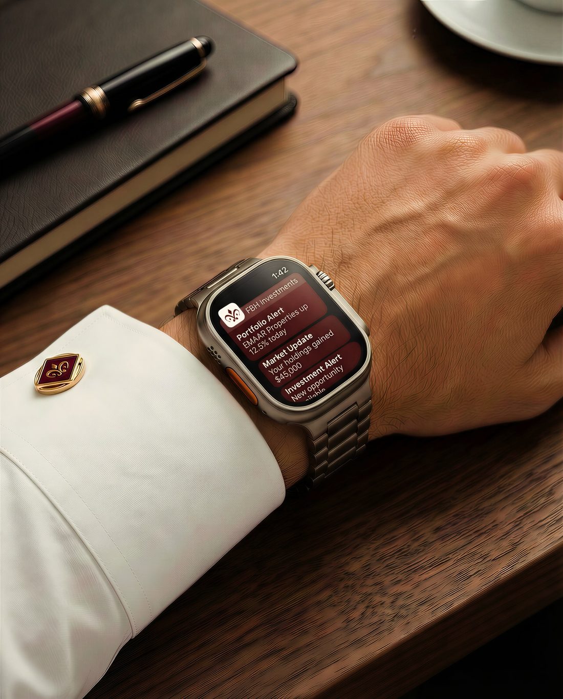 Brand app on a watch face